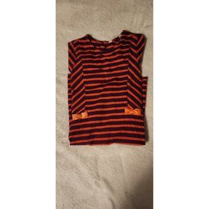 Beebay girls size 6 long sleeve striped dress with bows